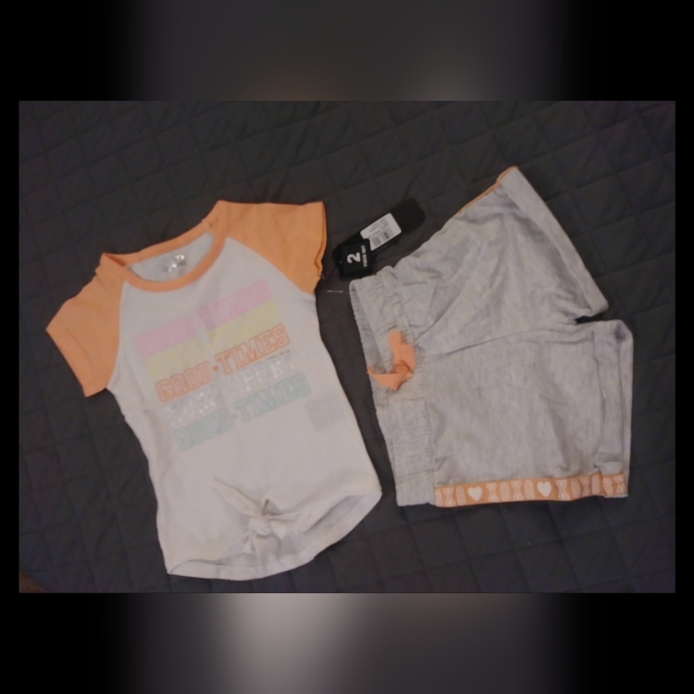Orange and Gray Toddler Outfit